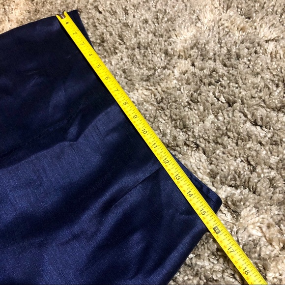 Kasper Metallic Navy Blue Pencil Skirt - Picture 3 of 6